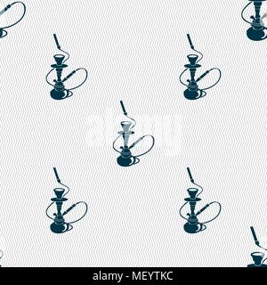 Hookah segno. Modello senza cuciture con texture geometrica. Illustrazione Vettoriale Illustrazione Vettoriale