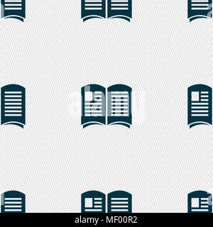 Icona di giornale segno. Modello senza cuciture con texture geometrica. Illustrazione Vettoriale Illustrazione Vettoriale