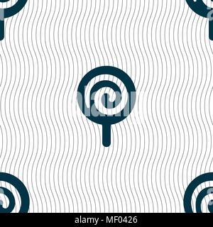 Icona di caramella segno. Modello senza cuciture con texture geometrica. Illustrazione Vettoriale Illustrazione Vettoriale