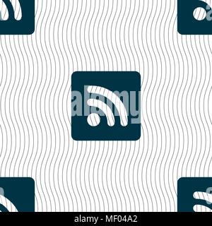 Icona feed RSS di segno. Modello senza cuciture con texture geometrica. Illustrazione Vettoriale Illustrazione Vettoriale