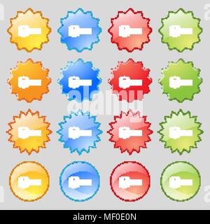 Roulette icona costruzione segno. Grande set di 16 colorato pulsanti moderno per il vostro design. Illustrazione Vettoriale Illustrazione Vettoriale