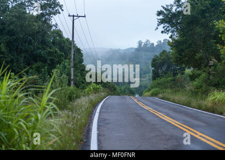 Strada a Boa Vista do Sul, nello stato di Rio Grande do Sul, Brasile, Sud America Foto Stock