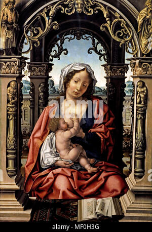 La Vergine e il Bambino, cerchio di Jan Gossaert dice Mabuse (ca 1478-1536). Olio su legno, Fiandre ca 1508-10, belga, Belgio, fiammingo, Foto Stock