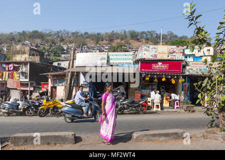 Vikhroli baraccopoli, Mumbai, India Foto Stock