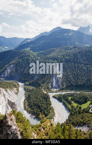 La Svizzera, Grigioni, il fiume Reno e il Ruinaulta, del Reno anteriore Foto Stock