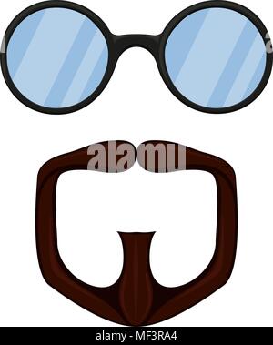 Coloratissimo cartoon pizzetto bicchieri impostato Illustrazione Vettoriale