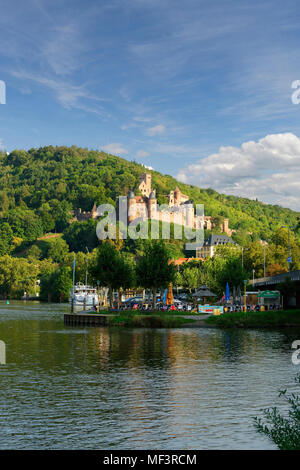 Burgruine Wertheim über dem principale, Wertheim, Baden-Württemberg, Deutschland Foto Stock