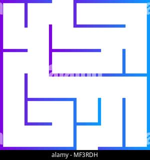Squadrato complessità icona. Colore sfumatura maze logo del gioco Illustrazione Vettoriale