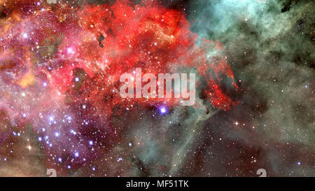 Abstract background scientifico - galaxy e nebulosa nello spazio. Foto Stock