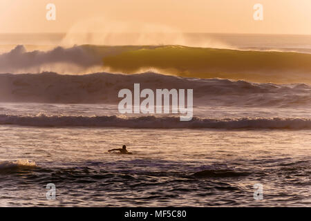 Indonesia, Bali, Oceano Indiano, surfer Foto Stock