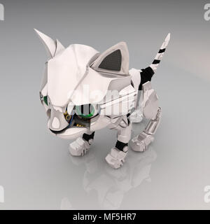 Piccola Gattino robotico, modello 3d Foto Stock