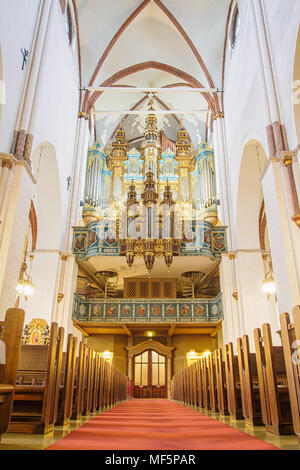 Cattedrale di Riga organo a canne (Cupola organo a canne) nella cattedrale di Riga (Lettonia). Foto Stock