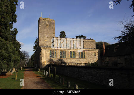 Chiesa di Santa Maria, Deerhurst, Gloucestershire, Vista esterna Foto Stock