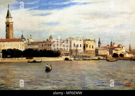 Venezia dalla Dogana 1834 da Jean Baptiste Camille Corot 1796-1875 Francia - Francese Foto Stock