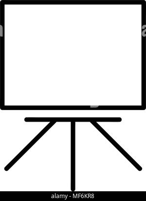 Whiteboard icona outline, isolato su sfondo bianco Illustrazione Vettoriale