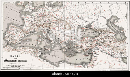 Mappa storica dell'Impero Romano, Foto Stock