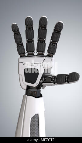 Robot androide mano.3D illustrazione Foto Stock
