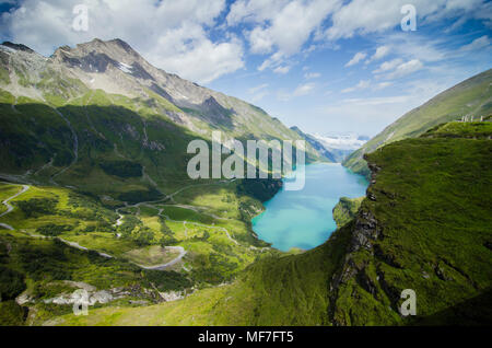 Austria, Kaprun, Wasserfallboden dam Foto Stock