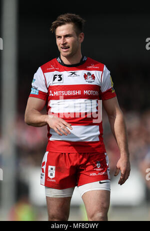 Gloucester's Mark Atkinson durante la Aviva Premiership corrispondono a Sandy Park, Exeter. Foto Stock