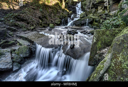 La segheria cascate Lumsdale Foto Stock