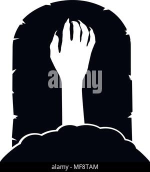 Zombie icona della mano. Illustrazione Vettoriale Illustrazione Vettoriale