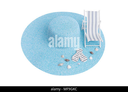 Toy chaise longue sul mare hat. Foto Stock