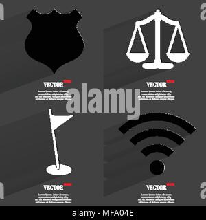 Set di icone di moda, simboli di trend. Design piatto per il vostro web-design. Illustrazione Vettoriale Illustrazione Vettoriale