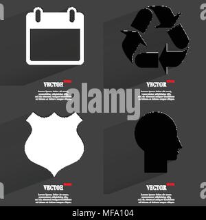 Set di icone di moda, simboli di trend. Design piatto per il vostro web-design. Illustrazione Vettoriale Illustrazione Vettoriale