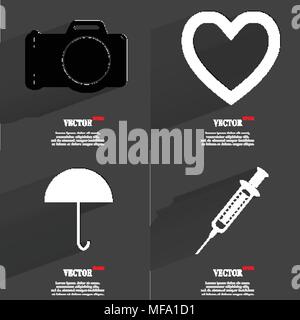 Set di icone di moda, simboli di trend. Design piatto per il vostro web-design. Illustrazione Vettoriale Illustrazione Vettoriale