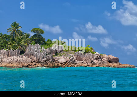 Bella tropical St. Pierre Isola, Seicelle Foto Stock