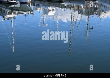 Bella giornata d'estate a Portishead Marina Foto Stock