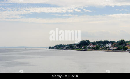 Helsingor, una città e la sede comunale di Helsingor Comune sulla costa nordorientale dell'isola di Zealand in Danimarca orientale. Foto Stock