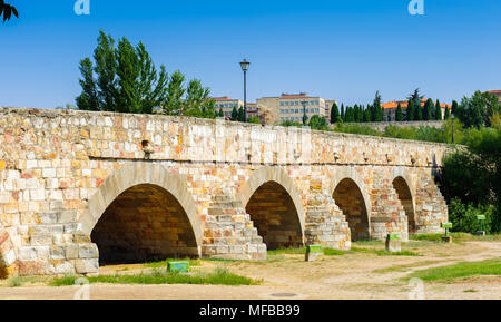 Ponte Romano (I secolo a.C.) di Salamanca, Spagna Foto Stock