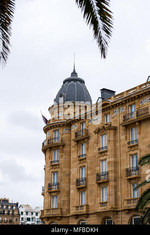 Maria Cristina vecchio albergo San Sebastian, Gipuzkoa, Paesi Baschi, Spagna. Foto Stock