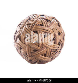 Sfera sfera rattan sullo sfondo. Foto Stock