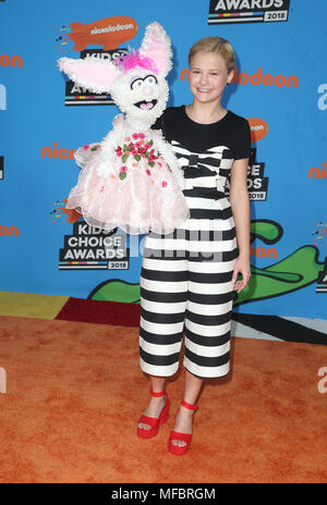 Nickelodeon's 2018 Kids Choice Awards con: Darci Lynne agricoltore dove: Inglewood, California, Stati Uniti quando: 24 Mar 2018 Credit: FayesVision/WENN.com Foto Stock
