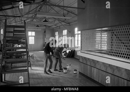 Urban e il paese in bianco e nero e whiites Foto Stock