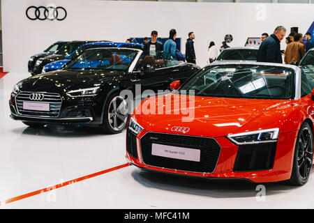 Bucarest, Romania - MARZO 28, 2018: vetture Audi a Bucarest International Car Show Foto Stock