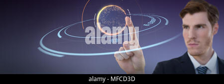 Immagine composita di imprenditore la presentazione Foto Stock