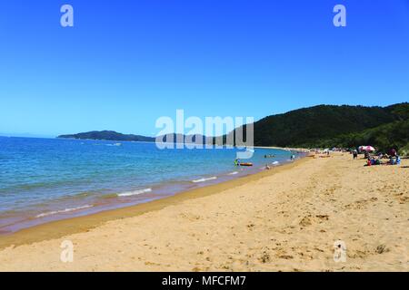 Totaranui Beach, il Parco Nazionale Abel Tasman, Isola del Sud, Nuova Zelanda Foto Stock