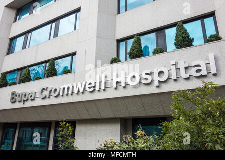 Il settore privato Bupa Cromwell Hospital, Cromwell Road, Kensington, London, SW5, Regno Unito Foto Stock