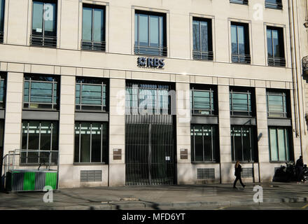 The Royal Bank of Scotland branch Boulevard Haussmann, Parigi. Foto Stock
