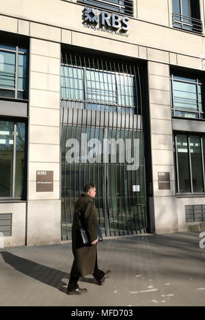 The Royal Bank of Scotland branch Boulevard Haussmann, Parigi. Foto Stock