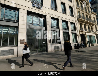 The Royal Bank of Scotland branch Boulevard Haussmann, Parigi. Foto Stock