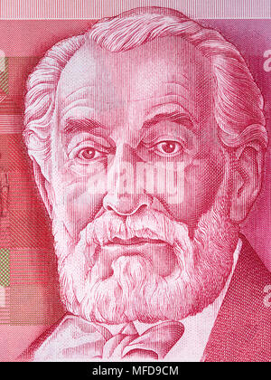 Edmond James de Rothschild ritratto dal denaro israeliano Foto Stock