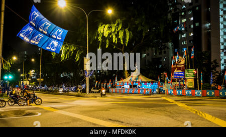 Kuala Lumpur, Malesia. 24 Aprile, 2018. Malaysia grande elezione generale (GE14) cade il 9 maggio 2018. © Danny Chan/Alamy Live News. Foto Stock