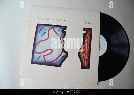 Spandau Ballet "vero" Album coperchio manicotto da Chrysalis Records Foto Stock