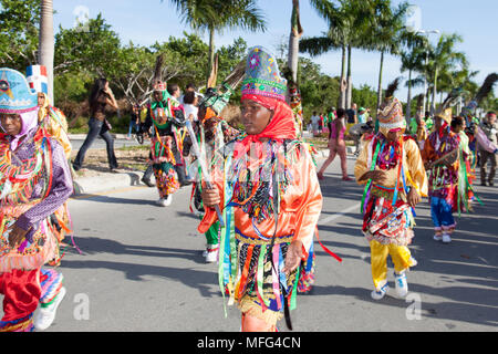 Sfilata di Carnevale in Repubblica Dominicana Foto Stock