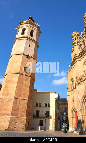 Castellon El Fadri gotica torre campanaria del Duomo Foto Stock