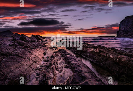 Crackington Haven, North Cornwall, Regno Unito Foto Stock